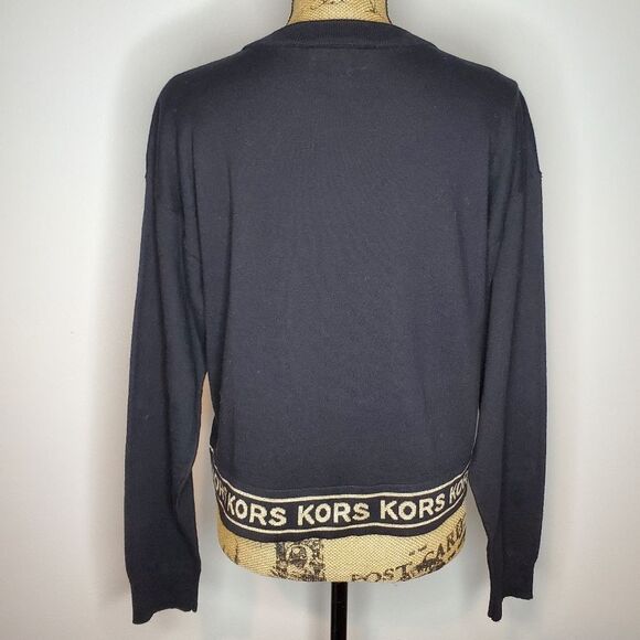 NWT Michael Kors Crew Neck Cropped Sweater Size M - Picture 6 of 11